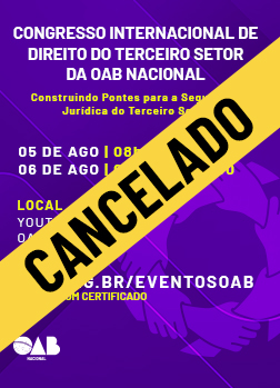 Arte do Evento: Congresso Internacional de Direito do Terceiro Setor da OAB