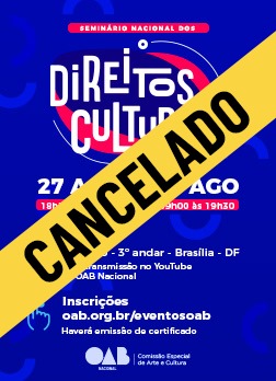 Arte do Evento: Seminário Nacional dos Direitos Culturais 