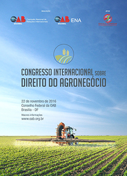 Arte do Evento: Congresso Internacional sobre Direito do Agronegócio