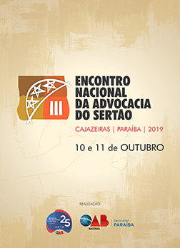 Arte do Evento: III Encontro Nacional da Advocacia do Sertão