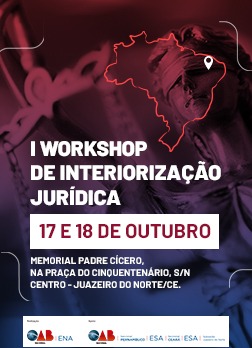 Arte do Evento: I Workshop de Interiorização Jurídica