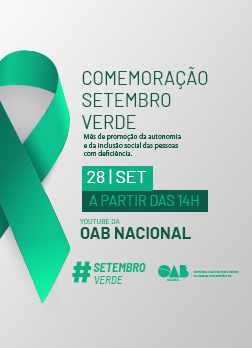 Arte do Evento: Comemoração Setembro Verde (mês da promoção da autonomia e da inclusão social das pessoas com deficiência)