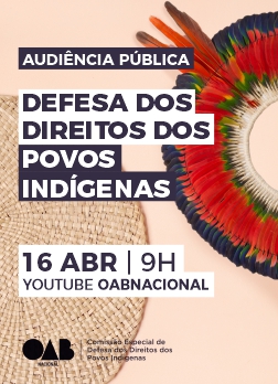 Arte do Evento: Audiência Pública - Defesa dos Direitos dos Povos Indígenas